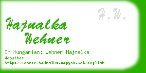 hajnalka wehner business card